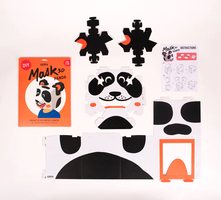 3D Cardboard Mask - Panda