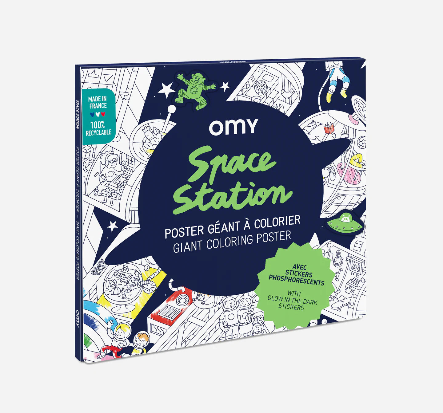 Giant Colouring Poster & Stickers - Space Station