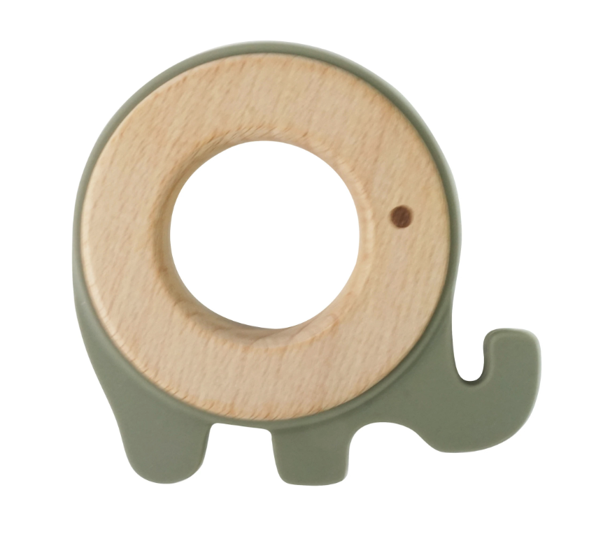 Elephant Teether | Wood + Silicone